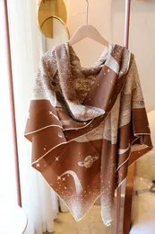 Cashmere Silk Sclves Womener مصممة فاخرة Pashmina جودة عالية الشتاء الأوشحة الدافئة 140*140 سم للجنسين شالات عصرية عارضة