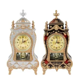 Desk Alarm Clock Vintagetable Clock Classical vardagsrum Dekorativa TV -skåp lyxklockor Heminredning UOB3T7496388