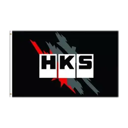 3x5 ft HKSフラグポリエステル印刷レーシングカーバナー装飾用1