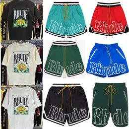 Rhude Shirt Rhudes Short Ruhde Shorts Designer T Shirts Mens Rhude Short Extized Tshirt Sweatshirt Tshirts Summer Fashion Tops High Quality Mens Plusサイズのティー