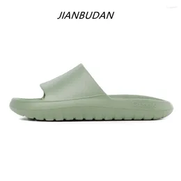 Slippers JIANBUDAN EVA Thick Sole Slides Outdoor Women Flat Non Slip Bathroom Home Shoes Indoor Unisex