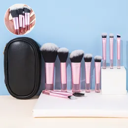 10pcs Mini Make -up Pinsel -Set Pulver Pulver Lidschatten Foundation Blush Blender Concealer Beauty Make -up -Werkzeuge Pinselprofi Vorräte