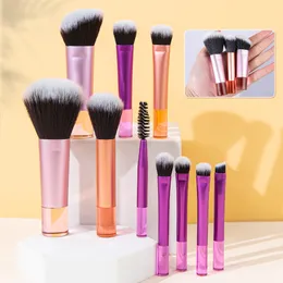 10st mini RT Makeup Brush Set Powder Eyeshadow Foundation Blush Blender Concealer Beauty Makeup Tools Brush Professional