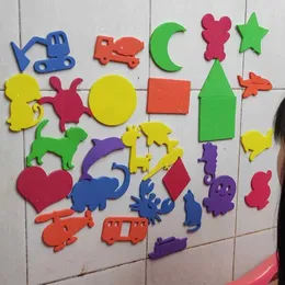 Toys da bagno 30 pezzi/set di giocattoli per baby shower giocattoli da bagno auto a forma di animale 3d puzzle eva giocattoli per bambini per bambini per i giocattoli per l'istruzione precoce D240522