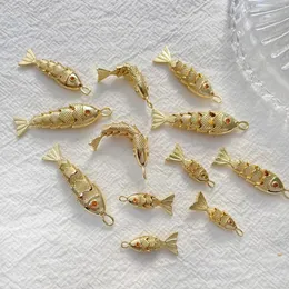 Заклинание 1 шт. Золотой цвет металлической рыбы в форме рыб