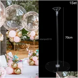 Decorazione per feste 37/70 cm Balloon Holder Colonna per il tavolo da matrimonio Centrotavola baby Shower Globos Support Stick Stick Favor H DHCEW