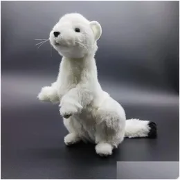 Plush Dolls P 25Cm Ferret Cute Mink Stoat Toys Lifelike Animals Simation Stuffed Doll Toy Gifts For Kids 230921 Drop Delivery Otpq6