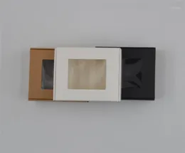 100 шт. Целая бумажная подарочная коробка блокнота Kraft Paper упаковка Boxhandmade с Windowwhite Craft Candy Boxes 4 размера15408270