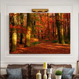 Foreste di acero rosso autunno Trunk Nature Paesaggi paesaggi Stampe in tela poster d'arte da parete per soggiorno decorazioni per la casa senza cornice