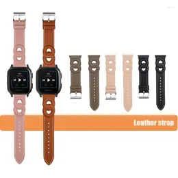 Watch Bands 20/22mm Band Double Circle Genuine Leather Strap For Garmin Venu Sq 2 Plus/ Venu2 Plus /Forerunner 645 245 55 158 / Vivoactive 3