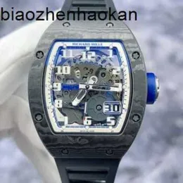 Milles Watch Richamills RM Swiss Automatic Uhren Müller RM029 Schwarzes NTPT -Material ausgehöhltes Zifferblatt mit weißer und blauer Farbanpassungsdatum Mechaniker 1VPL