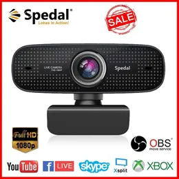 Webcams SPEDAL C922 1080P Câmera de rede Full HD com microfone de cancelamento de ruído Microfone embutido usado para transmissão ao vivo em computadores laptops J240518