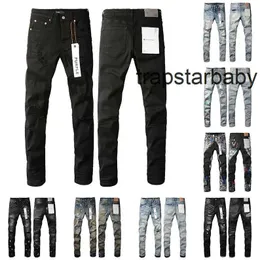 Pants Purple Jeans for Mens Jeans Skinny Jeans Men Distressed Ripped Bikers Womens Denim Black Grey Straight Sweatpants Designers Joggers Pant Denim Mens Jeans