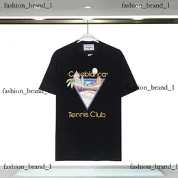 Tenis Kulübü Kazablancas Gömlek Tişört Erkek Tasarımcı Kazabaş Tişörtlü Gömlek Sıradan Tees Kleidung Sokak Boyut Tişört Beyaz Siyah Mavi Giysiler 5402