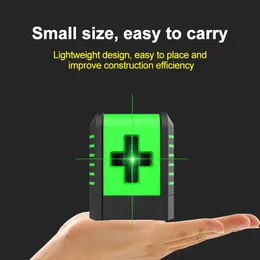 2 라인 미니 레이저 레벨 녹색/빨간색 빔 자체 팽창 (3도) 수평 수직 크로스 라인 소형 휴대용 레이저 레벨