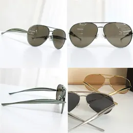 Mens Silver Sardine Aviator Sunglasses for Womens Pilot Metal frame Bio nylon lenses Designer de luxe Lunettes de soleil Eyewear and original box