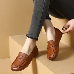【ラッピング無料】 DHgate.com:ZXRYXGS Soft Cowhide Leather Flat Loafer Shoes 靴