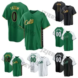 Baseball Jersey Jayson Tatum Larry Bird Jaylen Brown Marcus Smart Kevin Garnett Paul Pierce Boston Koszulka koszulka Męska Młodzież kobiet