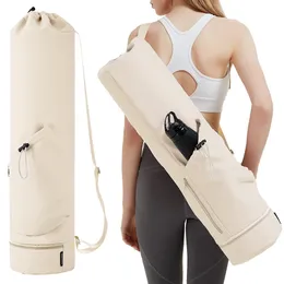 Sacca per materacini da yoga di grande capacità sacca di stoccaggio multifunzione sacchetto di fitness impermeabile spalla regolabile tela a zip a zip