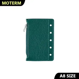 Moterm Zipper Flyleaf для A8 Size Planner Planner Подличный галька для гальки для хранения монет.