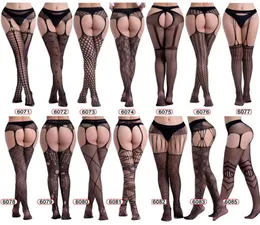 607 Frauen schwarze sexy Strumpfbänder Strümpfe Dessoushough Pantyhose6480752