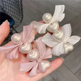 Butterfly Pearl Duckbill Clip Sommer Neue Mode Haarnadel süße Mädchen Haarschleife süß süße weiche Mädchen Seite Kopfbedecke Haarzubehör Accessoires