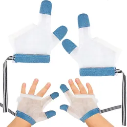 2 pezzi bambini bambini anti -mordere guanti di protezione manuale impedire ai bambini baby di dita aiutano a smettere di succhiare un abito innocuo L2405