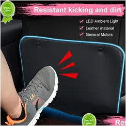 يغطي مقعد السيارة ظهرًا جديدًا مع USB Ambient Light Light Pad Pad Protecor