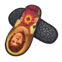 Custom Print Women Actor Star Movie Evan Peters House Slippers Soft Warm Memory Foam Fluffy Slipper Indoor Outdoor Shoes