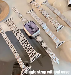 Металлический ремешок с четырьмя листьями Clover Starlight для iwatch8 Apple Watch 1-7 поколение маленькое ароматное ковбойское ремешок