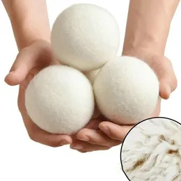 7cmウールドライヤーボール天然布軟化剤100％オーガニック再利用可能なボールランドリードライヤーボールは、乾燥時間を短縮するために