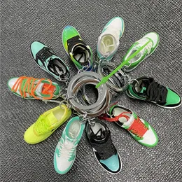 Designer Mini 3D Basketball Shoes KeyChains tênis estéreoscópicos principais pingentes de mochila de carros de corrente