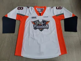 Hockey jerseys Physical photos Flint Firebirds Ethan Hay BLUE WHITE Men Youth Women High School Size S-6XL or any name and number jersey