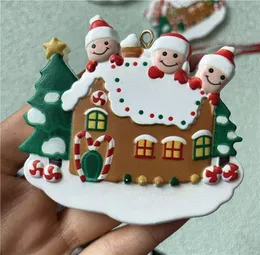 2021 DIY Weihnachtsdekorationen Ornamente Schreibbarer Weihnachtsmann Anhänger Home Party Geschenke für Familienfreunde A129475847