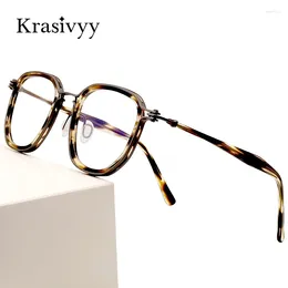 Óculos de sol enquadramentos krasivyy acetato de titânio Óculos de moldura Men.