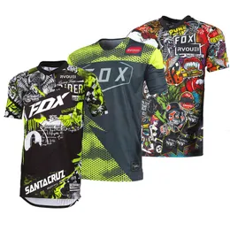 Zlhh Magliette maschili rvouei fox enduro moto moto mountain mountain jersey team speace resa mtb fuoristrada dh mx bicicletta traspirante maglietta traspirante