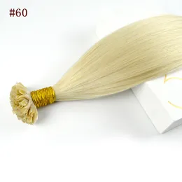 U ponta Extensão do cabelo prego Fusion Fusion Hair lisado 100strands/pack keratin stick Human Brazilian Human Hair