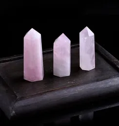 Natural Rose Quartz Crystal Point Mineral Ornament Magic Repair Stick Family Home Home Decoration Decoration DIY Gift5317863