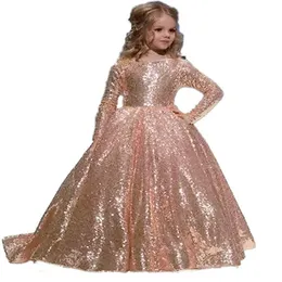 Disse Mhamad Gold Princess Flower Girls 'Dresses Tutu 2019 Criandler Little Girls Girls Pageant Communion Dress in Stock Kids Formal 275b