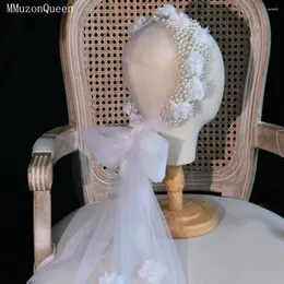 VEILI BRIDAL MMQ M121 Accessori per capelli per fiore di nozze Veilpearl decorazione velo a prua senza pettine di addio al nucleo