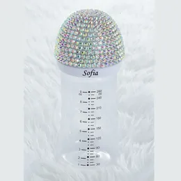 Miyocar spersonalizowane każde imię może zrobić uroczą butelkę Bling Baby 260 ml plastikowe BPA Darmowe kolory Wybierz Baby Shower Prezent 240510