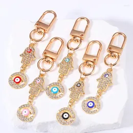 КЛАЧЕСНЫЕ 2024 Модные полные кафары Hamsa eight Eye Charms Charms Chepchain Diy Jewelry Accessory Keyring для сумочки кошельки коробки для наушников