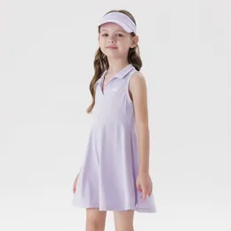 MARC&JANIE Girls Athletic Polo-Neck Sleeveless Dress Children's Dresses for Summer 240299 L2405