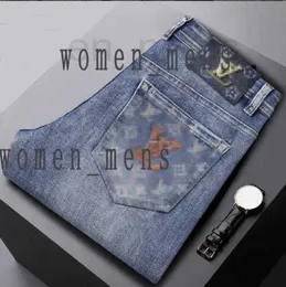 Men's Jeans designer European Autumn and Winter New Product High end Quality Big Cow Slim Fit Small Feet Long Pants for men 126 KR88