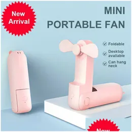 Andere Hausgarten Neue Tinton Life Tragbare Fans Mini Handheld Fan USB -Aufladung Pocket Folding Student Office High -Kapazität Deli DHGPZ