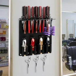 Pet Shop Barber Salon Accessoires Wandmontierte Barberia-Werkzeuge Halte Haar Clipper Organizer Haarschneidschere Lager Rack 240522