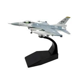 Aircraft Modle 1/100 F16C fighter jet childrens toy high detail die cast model airplane used for home bedroom shelves living room tabletop decoration S2452355