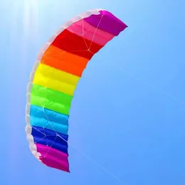 Accessori per kite 270 cm Dual Line Great Parafoil Kites Fly Sports Beach Stunt Control Bar Toys Outdoor Kitesurf Ikite Factory NYBQ