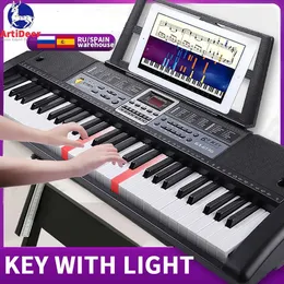 Клавички фортепиано детская музыка звук Toys Music Keyboard Professional Midi Controller Электронный фортепианный музыкальный синтезатор № 61 Ключевой орган инструмент WX5.21