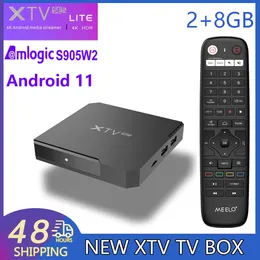 新しいスマートテレビボックスXTV SE2 LITE XTREAM CODES STALKER ANDROID 11 AMLOGIC S905W2 4Kメディアプレーヤー2GB 8GB